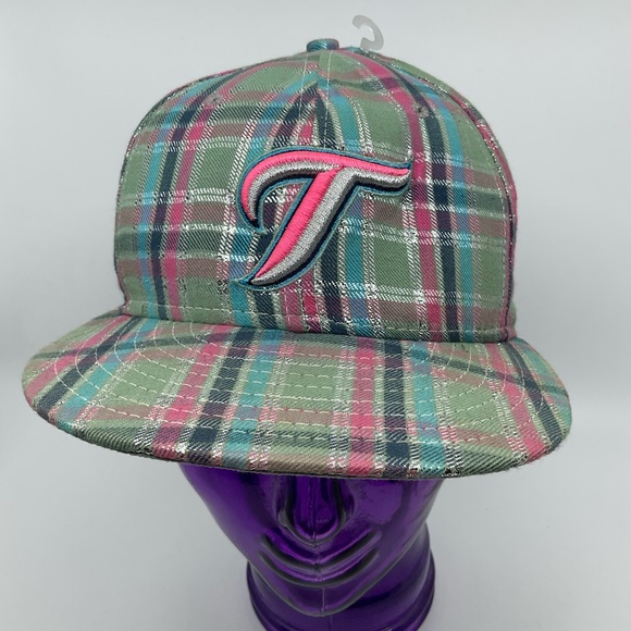 New Era Toronto Blue Jays Metallic Plaid Baseball Hat - Picture 2 of 7
